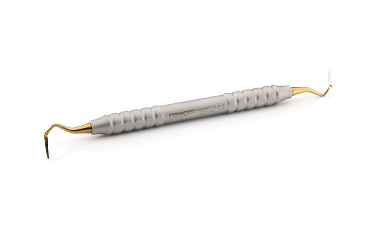 Modified Allen Periodontal Tunneling Knife, Flat Profile, Gold Titanium, Tru-Grip® Handle